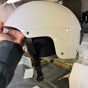 Giro XL Glossy White Helmet with Black Straps